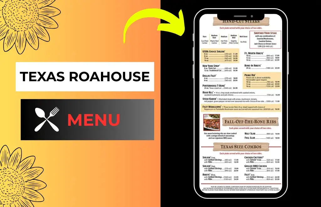 complete texas roadhouse menu with prices