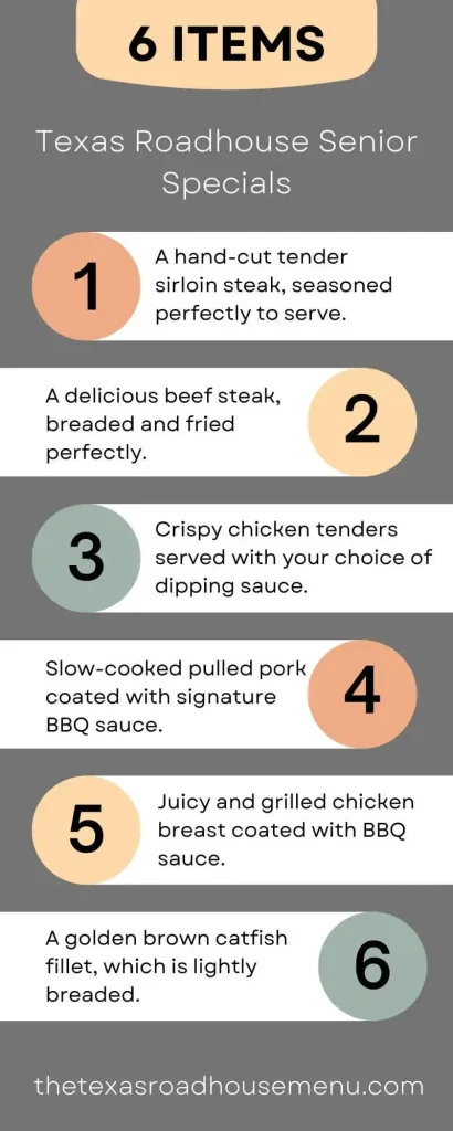Texas Roadhouse senior specials menu