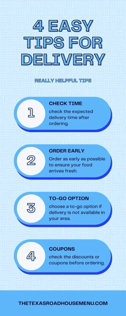 Tips for making a delivery order